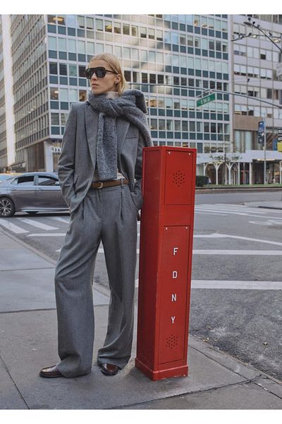 MANGO Woman Wool Blended Fabric Pants