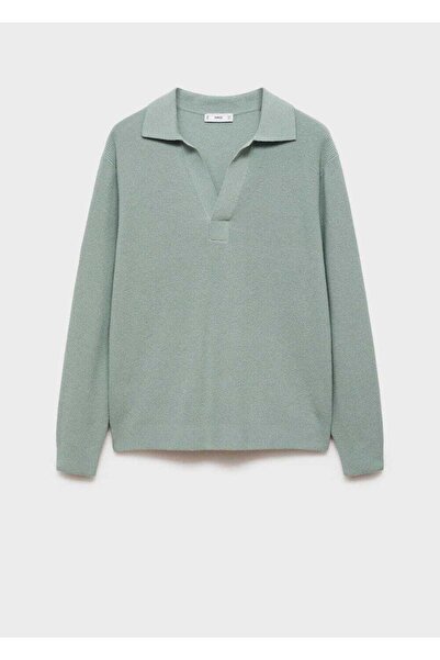 MANGO Man Yün karışımlı triko polo kazak