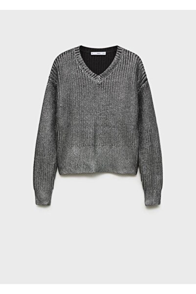 MANGO Woman Folyo V yaka kazak