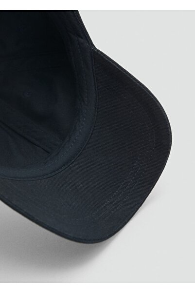 MANGO Man İşlemeli kanvas şapka