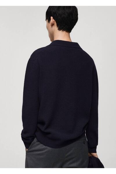 MANGO Man Polo-Pullover aus Wollmischung