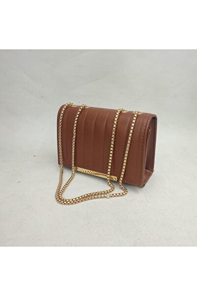 KIRASE Γυναικεία κομψή μαγνητική τσάντα ώμου και χεριού με χρυσό λουράκι αλυσ...