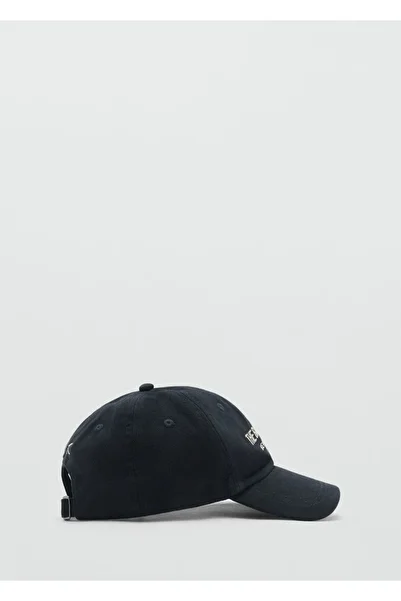 MANGO Man Embroidered Canvas Hat