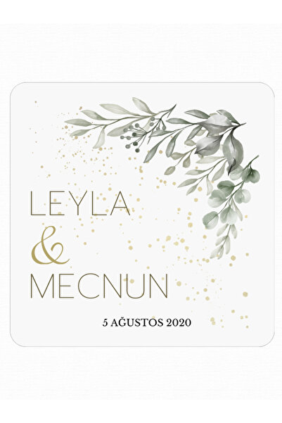 Kişiye Özel Bebek Doğum Mevlid Söz Nişan Kına Düğün Madlen Çikolata 96 Adet 4cm Sticker Etiket