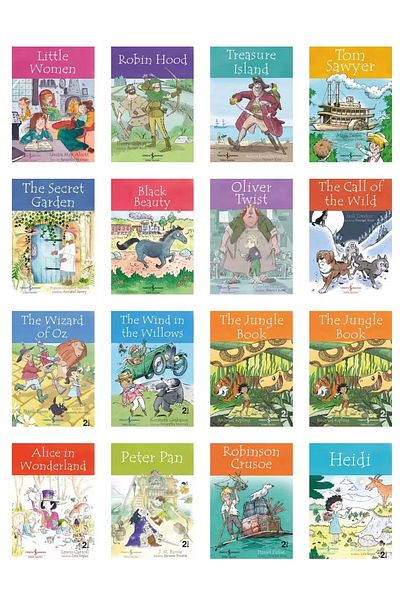 TÜRKİYE İŞ BANKASI KÜLTÜR YAYINLARI English Story Set 16 Books (+9 Years)