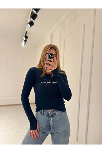 Store Parmak Geçirme Detaylı Fitilli Triko