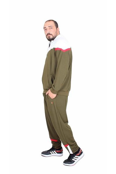 Starbattal Σετ Ανδρική Φόρμα Plus Size - MG TK717 KHAKI