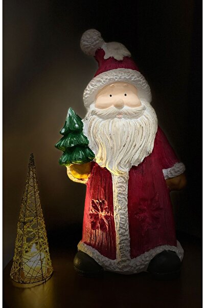 By Nese 42 Cm Ayakta Mega Boy Noel Baba Figürü Polyester Yılbaşı Süs Süsleme ...