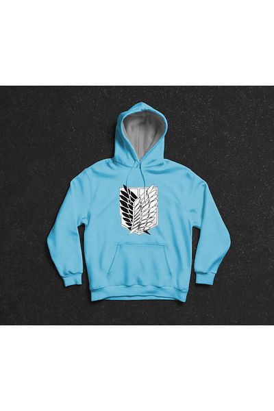 Merkür Store Attack On Titan Print Oversize Hooded Unisex Sweatshirt Hoodie