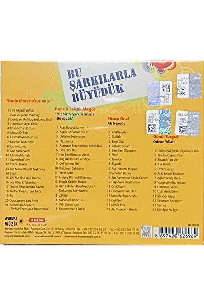 CD Bu Şarkılarla Büyüdük (4 CD)