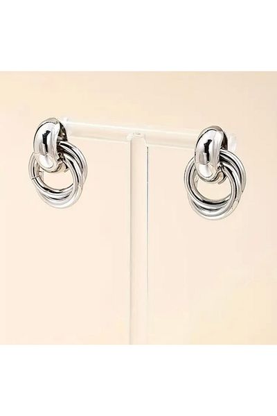 Accessories Vanilla Avenue Silver Color Casual Stylish Dangle Hoop Women's Earrings