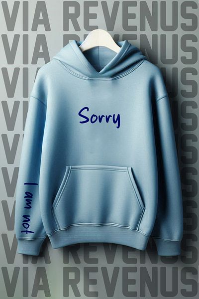 Vordevia Hanorac cu glugă imprimat I am not sorry