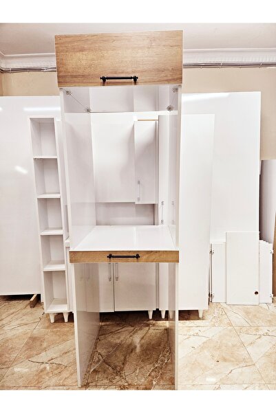 Lavanta Mobilya İmalat MDF (SAFİR MEŞE) DİCLE BEYAZ ÇAMAŞIR MAKİNESİ VE KURUT...