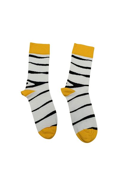 MODA 2 Pairs of Men's Socks with Zebra Print