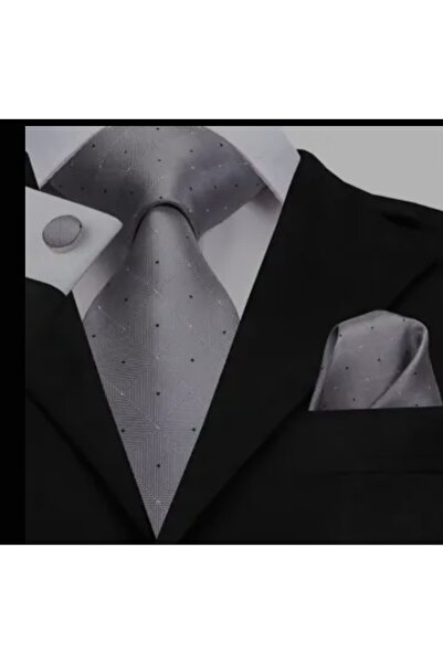 ARDSU İpek El Yapimi Kravat, Kare Cep Mendili ve Kol düğmesi, damat düğün aks...