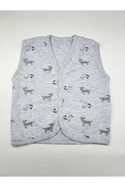 EM&FA TEKSTİL Zebra Patterned 100% Cotton Children's Vest