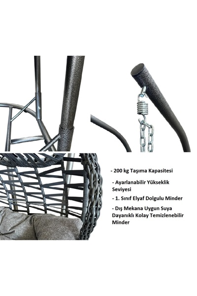 nar sokağı Holiday Bahçe ve Balkon Salıncağı Çift Kişilik