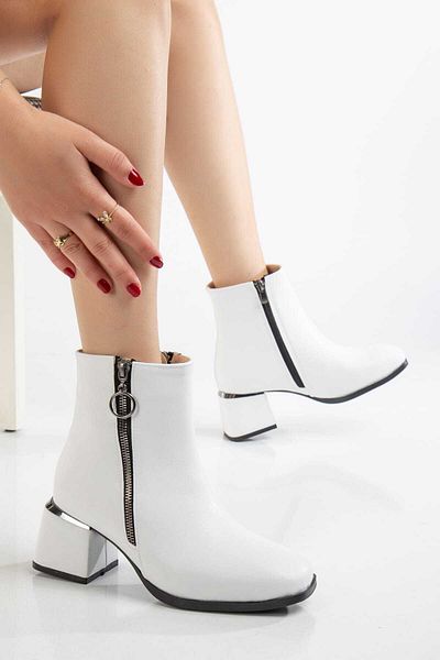 SEDRİK New Season Thick Heel Two Zipper Waterproof Boots