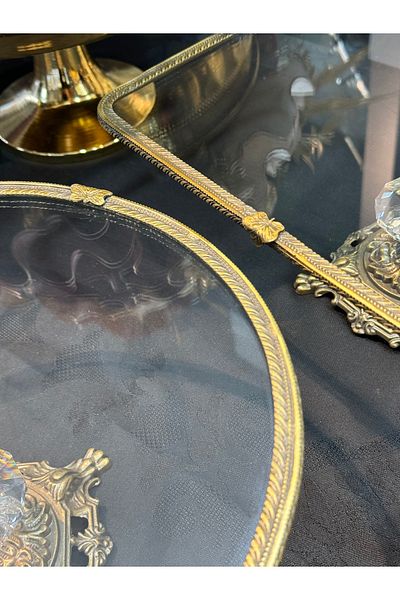 Santara طقم خدمة زجاجي للقدم المنسوجة من AVANGARDE مكون من 3 قطع