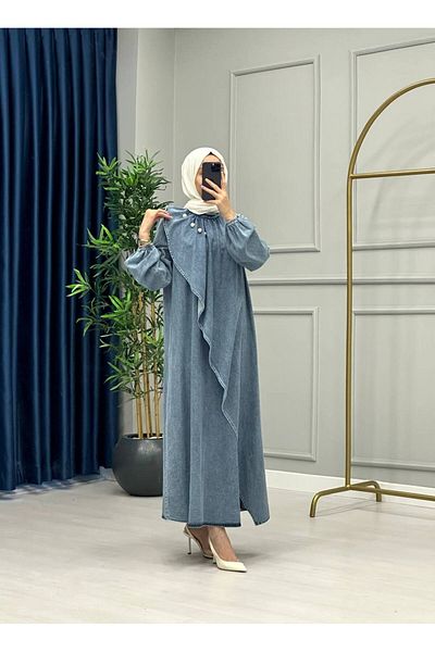 OlaLady Rochie de damă, cu perle, cu blugi hidžáb