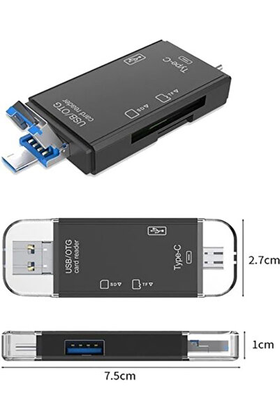 Soylu elektronik Kart Okuyucu Type-c Micro Usb Otg SD Kart/Micro Sd Kart Çok Fonksiyonlu Çevirici