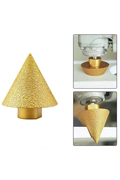 Depolife Mermer Fayans Granit Delik Genişletme Pahlama Parlatma Konik Için Elmaslı Pah Freze Ucu 70mm Taşla