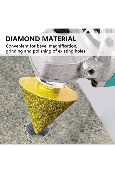 Depolife Mermer Fayans Granit Delik Genişletme Pahlama Parlatma Konik Için Elmaslı Pah Freze Ucu 70mm Taşla
