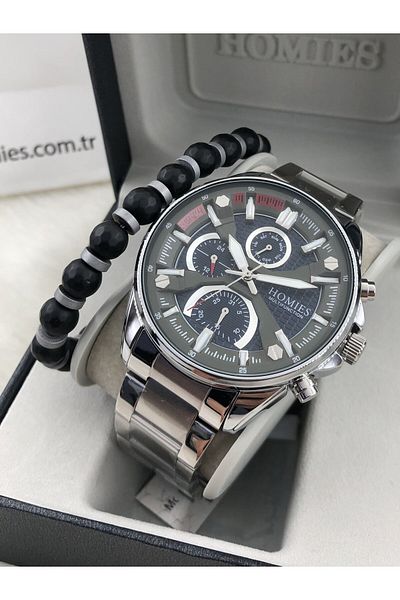 Homies Men's Watch Natural Stone Bracelet New Season with Gift Hmsek- 2024121043