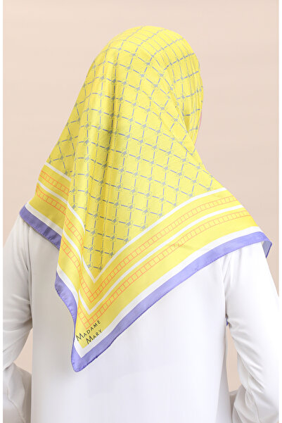 sefamerve Měkký bavlněný šátek 19091-17 Žlutá fialová