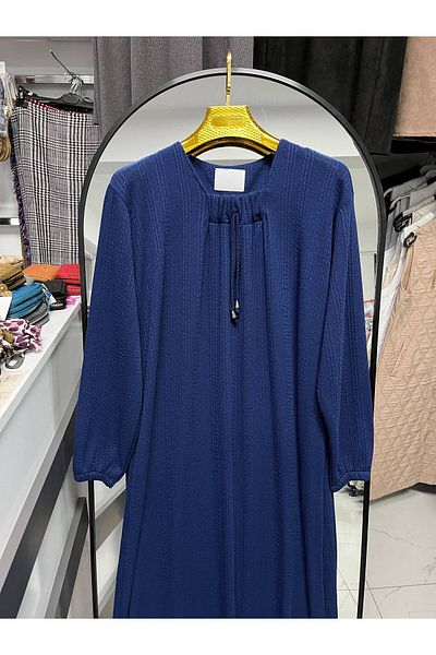 Zeynep Butik Hair Knit Winter Collar Elastic Hijab Dress 145 cm 1612