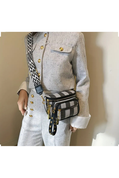 Yasee Kadınlar için Retro Tarzı Çapraz Askılı , Kareli Geniş Omuz Çantası İş ...