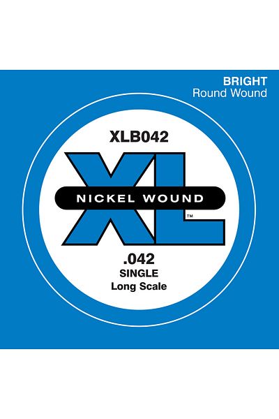 Daddario Xlb042 - 0.042mm Bass Guitar Single String, Nickel Wound Round Lo, LA Model