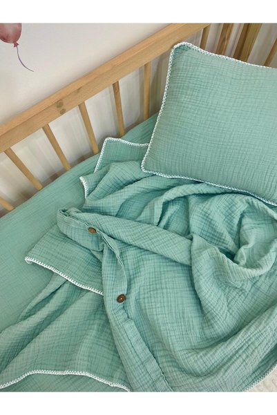 GLOYDEN Baby Muslin Duvet Cover Set Green 100X150