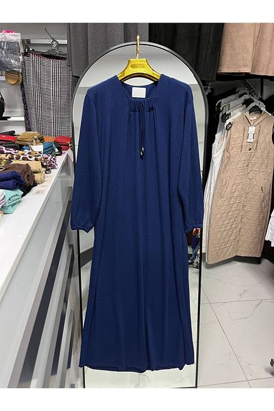 Zeynep Butik Hair Knit Winter Collar Elastic Hijab Dress 145 cm 1612