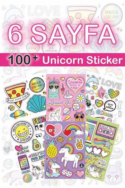 Grafikup 6 Sheets Dream Sticker Set - Pen Notebook Laptop Sticker