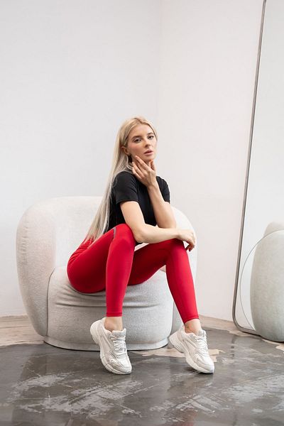 4upower Extra Soft Red Leggings - Printed Recovery