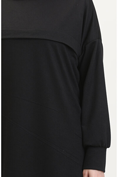 sefamerve Black Tunic and Pants Set - 0549-05, Two Thread