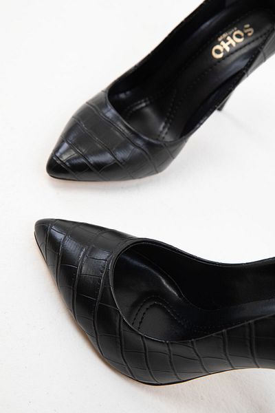 SOHO Krako Black Women's Classic Heeled Shoes - 19720