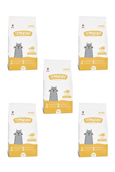 Trendline Tavuklu Kedi Kuru Maması - 1 Kg X 5 Adet