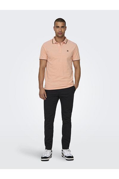 Only & Sons Onsfletcher Life Slim Fit Polo Noos 22024827   - Muskmelon