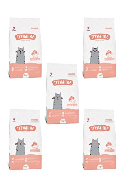 Trendline Kuzu Etli Kedi Maması - 1 Kg X 5 Adet