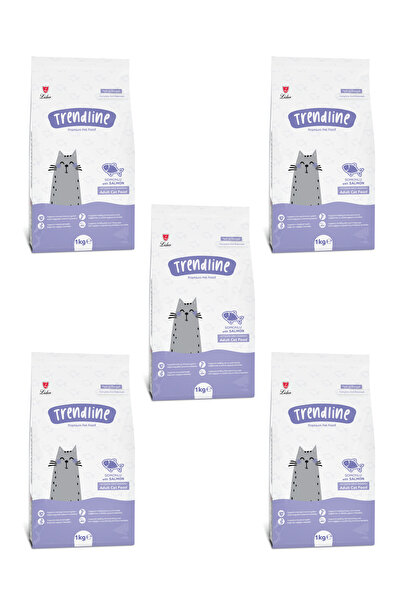 Trendline Somonlu Kedi Maması - 1 Kg X 5 Adet