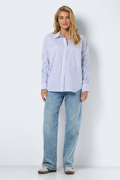 Noisy May Running Blue Fem Knit Shirt - Rukávy Co60/Pl40