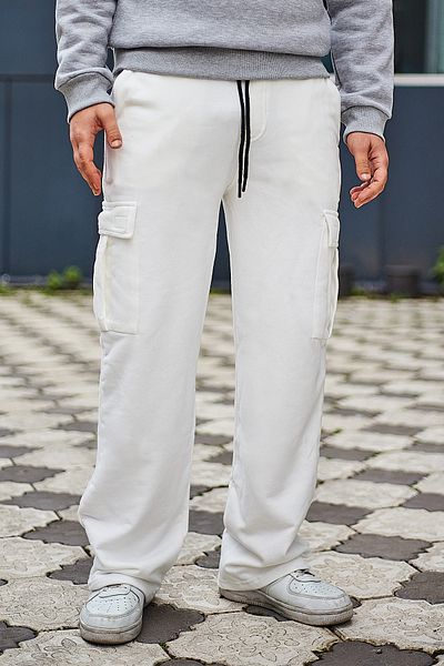 Trendyol Collection Φαρδιά κοπή Ecru Sweatpants - Cargo Pocket, Tmnaw25Ea00021