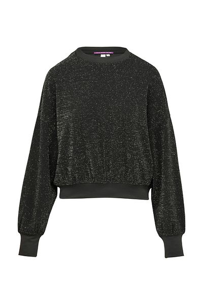 QS by s.Oliver Silver Lurex Crew Neck Sweatshirt
