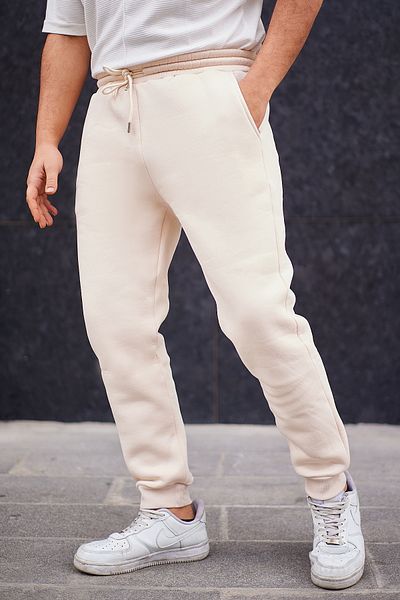 Trendyol Collection Jogginghose in Steinfarbe mit Fleece-Schnitt – elastisches Bein TMNAW21EA0264