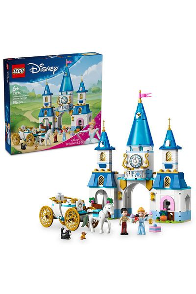 LEGO ® │   Disney Princess Cinderella's Castle and Horse Carriage 43275 - 6+ Toy Construction Set (596 Pr)