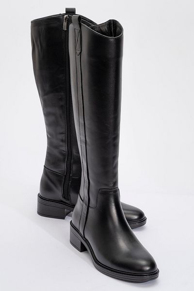 LuviShoes Dámské boty z pravé kůže Acro Black Skin