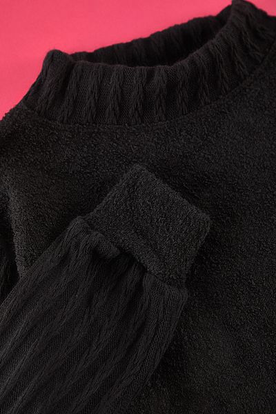 TRENDYOLKIDS Pulover negru pentru fete TKDAW25KZ00001