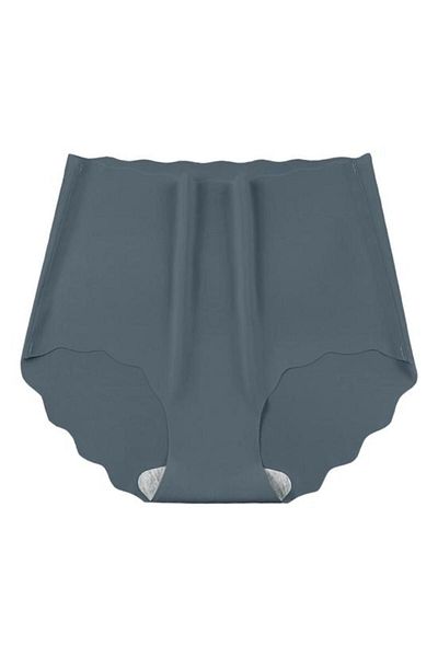 SWEETKORSE Set de 3 cu talie înaltă - Chiloți elastici antracit, fără sudură, fără urme și elastic din lemn